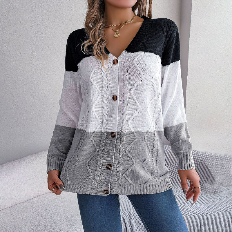 Miesten Neulottu Villapaita Värilohkolla 7