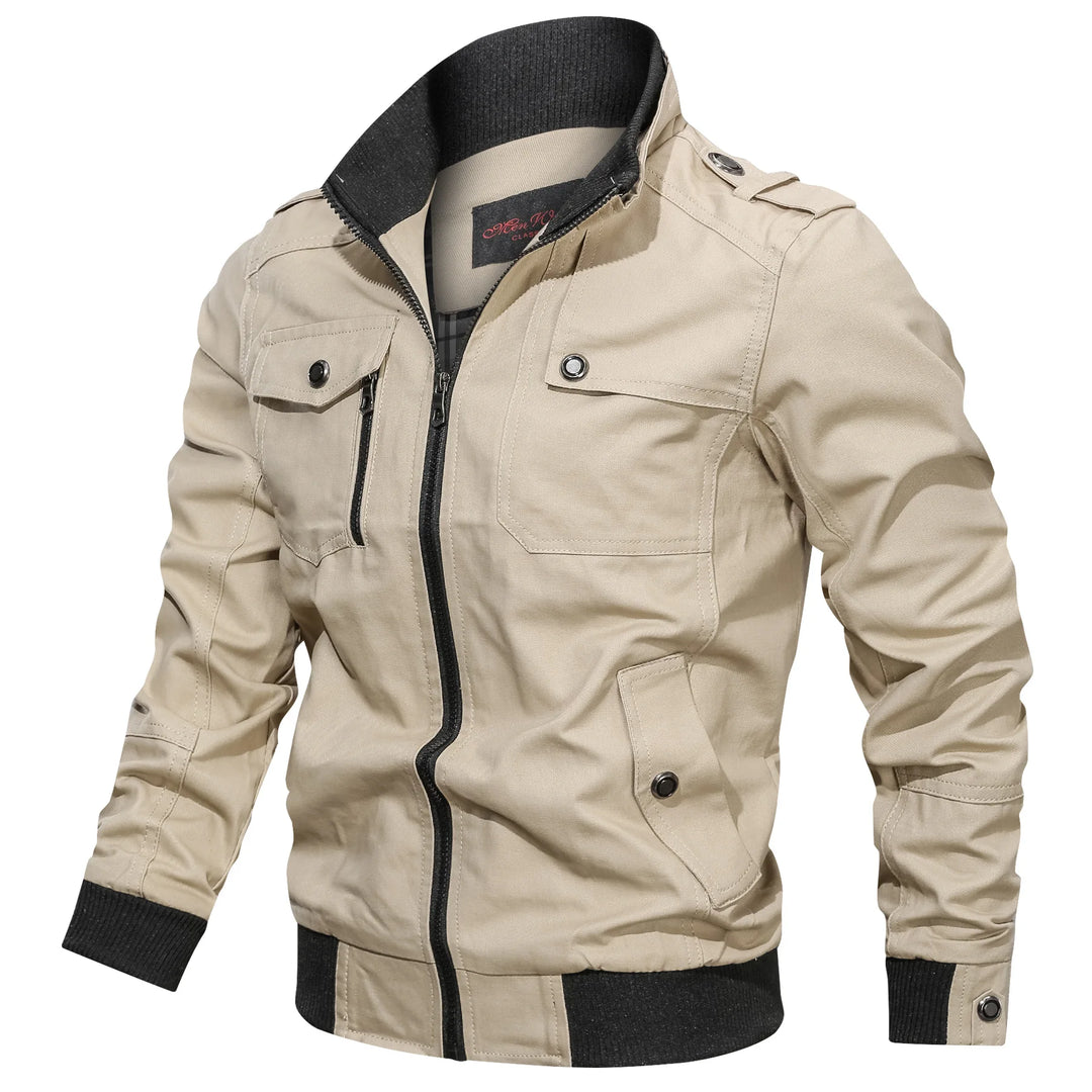 Miesten Oversized Takki Vetoketjullisella Taskulla 7