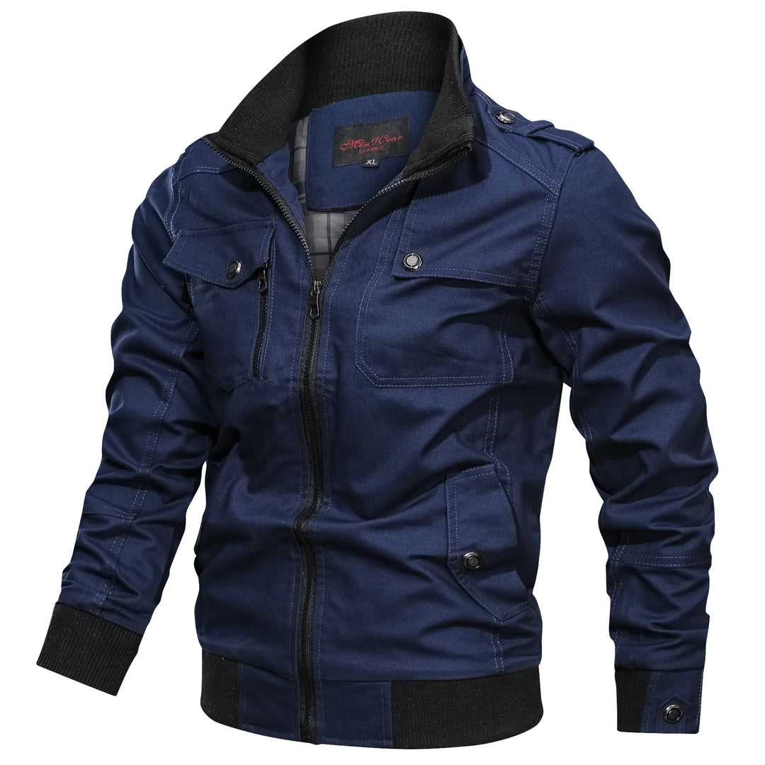 Miesten Oversized Takki Vetoketjullisella Taskulla 9