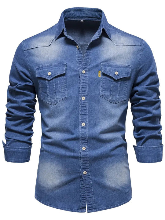 Miesten Paita Denim Ajaton Muotoilu 0