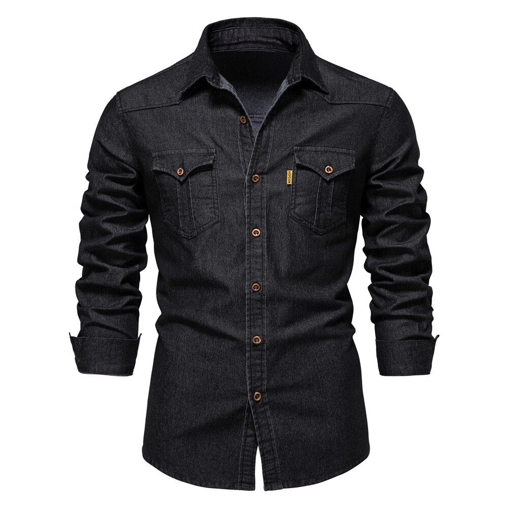 Miesten Paita Denim Ajaton Muotoilu 2