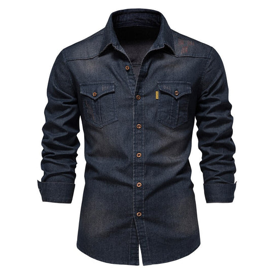 Miesten Paita Denim Ajaton Muotoilu 3