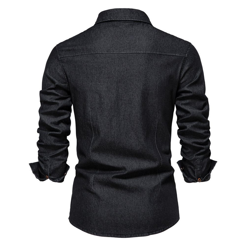 Miesten Paita Denim Ajaton Muotoilu 4
