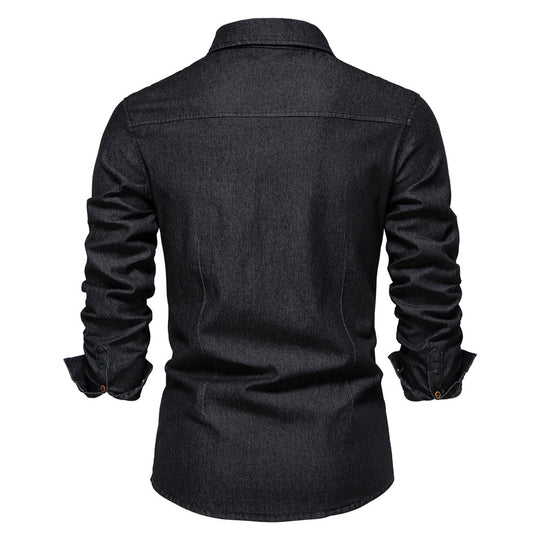 Miesten Paita Denim Ajaton Muotoilu 4