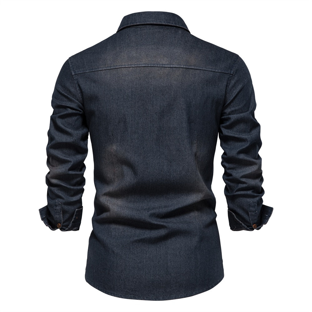 Miesten Paita Denim Ajaton Muotoilu 5