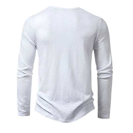 Miesten Paita Pitkähihainen Nauhakauluspoolo Rento Tyylikäs 7