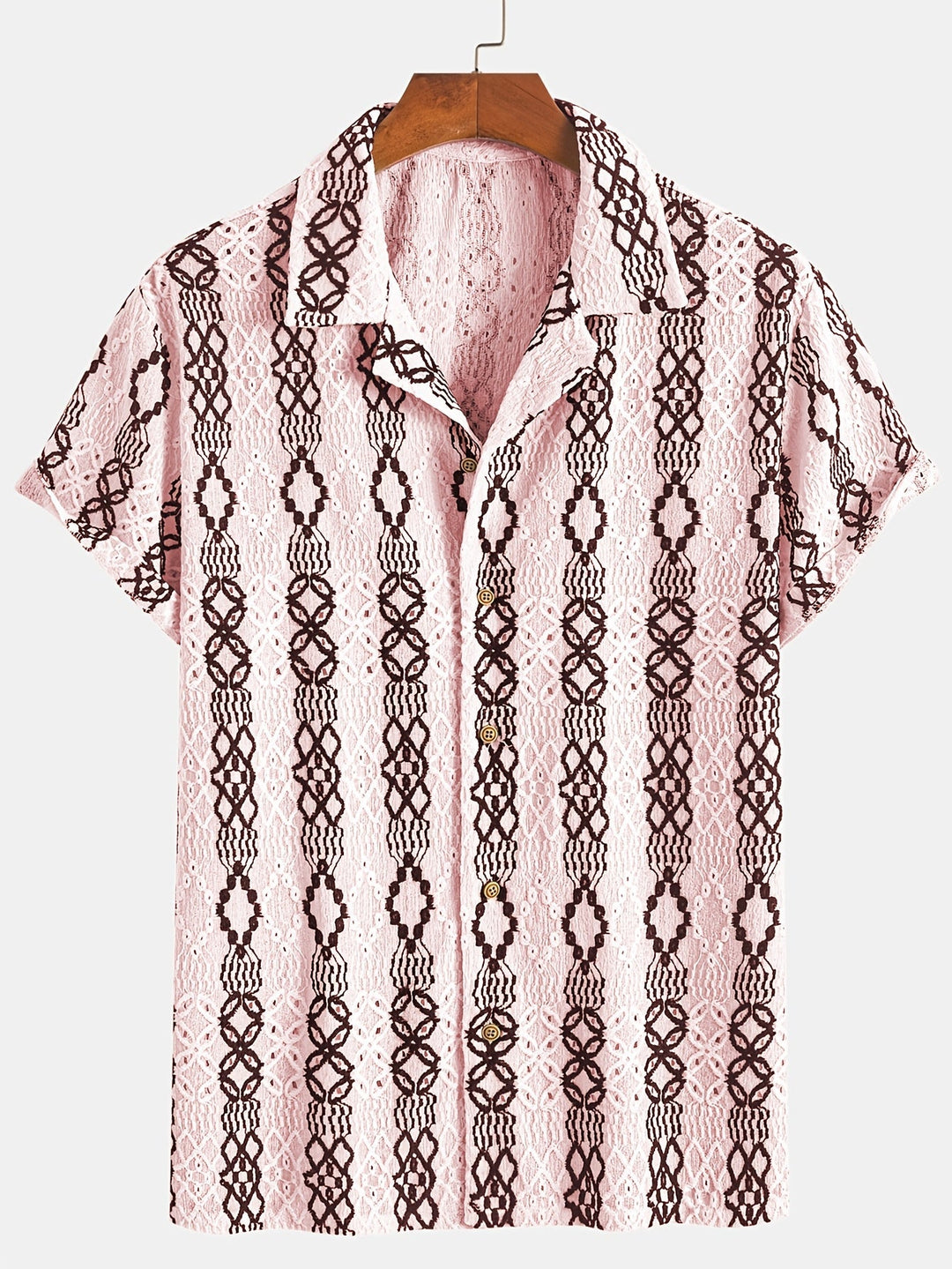 Miesten Paita Rento Lyhythihainen Klassinen Kääntämiskaulus 3