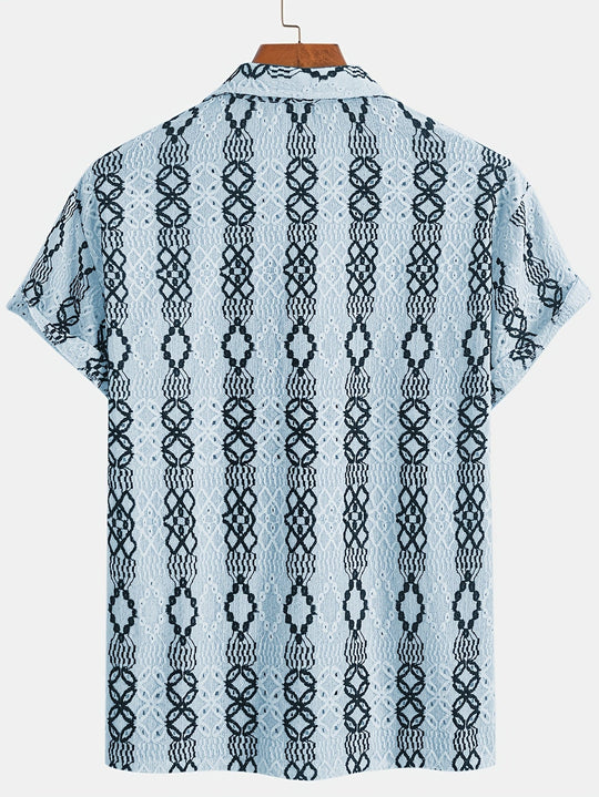 Miesten Paita Rento Lyhythihainen Klassinen Kääntämiskaulus 5