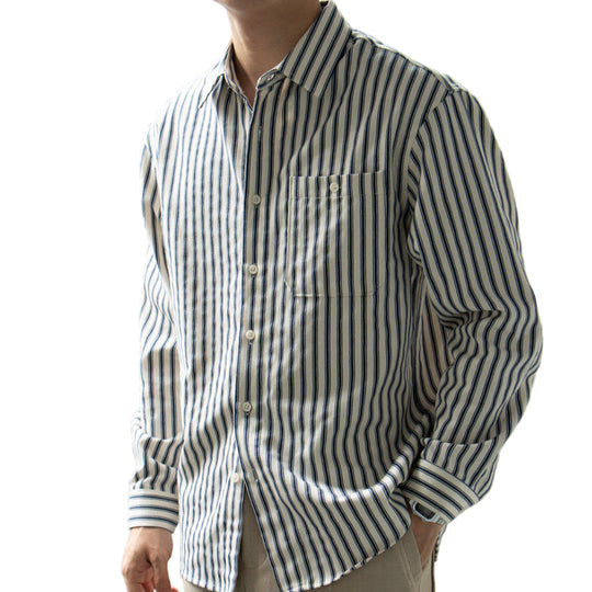 Miesten Pitkähiha Paita Raidallinen Rento Tyyli 1