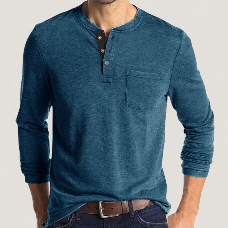 Miesten Pitkähiha T-paita Klassinen Design 1