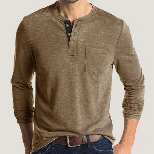 Miesten Pitkähiha T-paita Klassinen Design 3