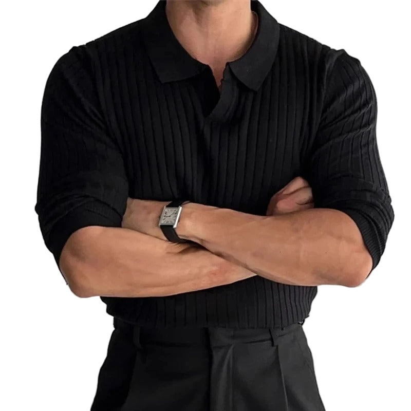 Miesten Pitkähihainen V-kaula-pikeepaita Tyylillä 0