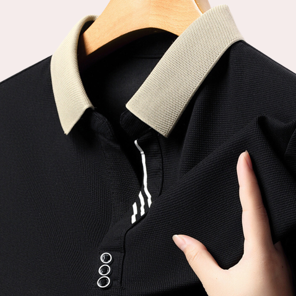 Miesten Pitkähihaiset Poloshirtit Klassinen Tyyli 0