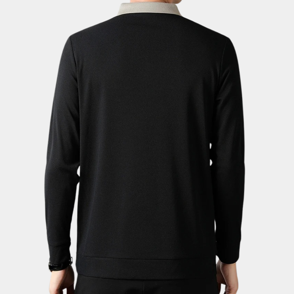 Miesten Pitkähihaiset Poloshirtit Klassinen Tyyli 2