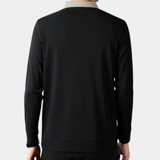 Miesten Pitkähihaiset Poloshirtit Klassinen Tyyli 2