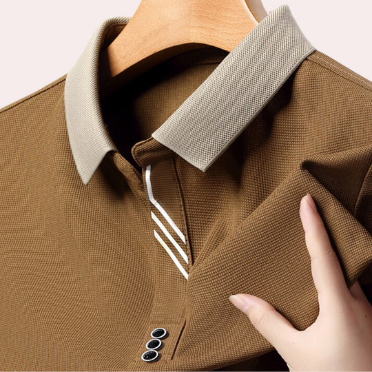 Miesten Pitkähihaiset Poloshirtit Klassinen Tyyli 3