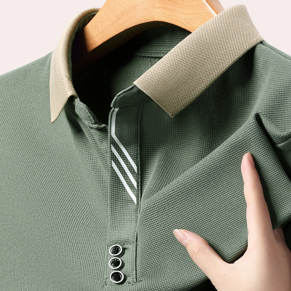 Miesten Pitkähihaiset Poloshirtit Klassinen Tyyli 4