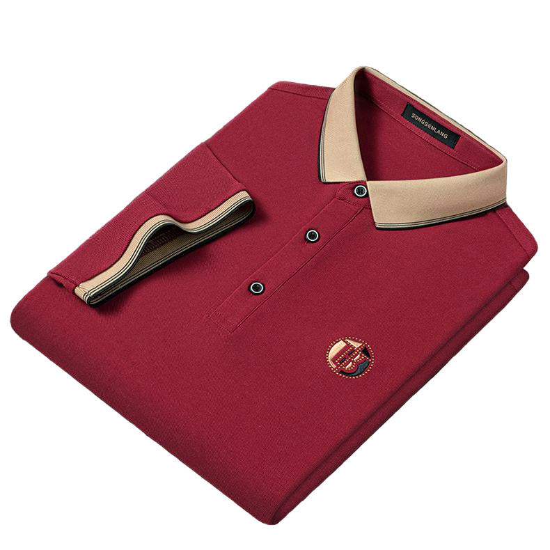 Miesten Poolopaita Brodeerauksella Moderni Istuvuus 0