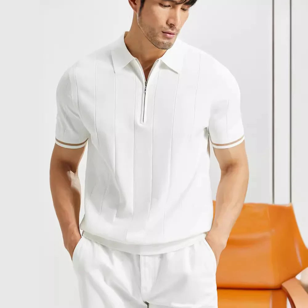 Miesten Poolopaita Rento Tyyli Kapea Istuvuus 2