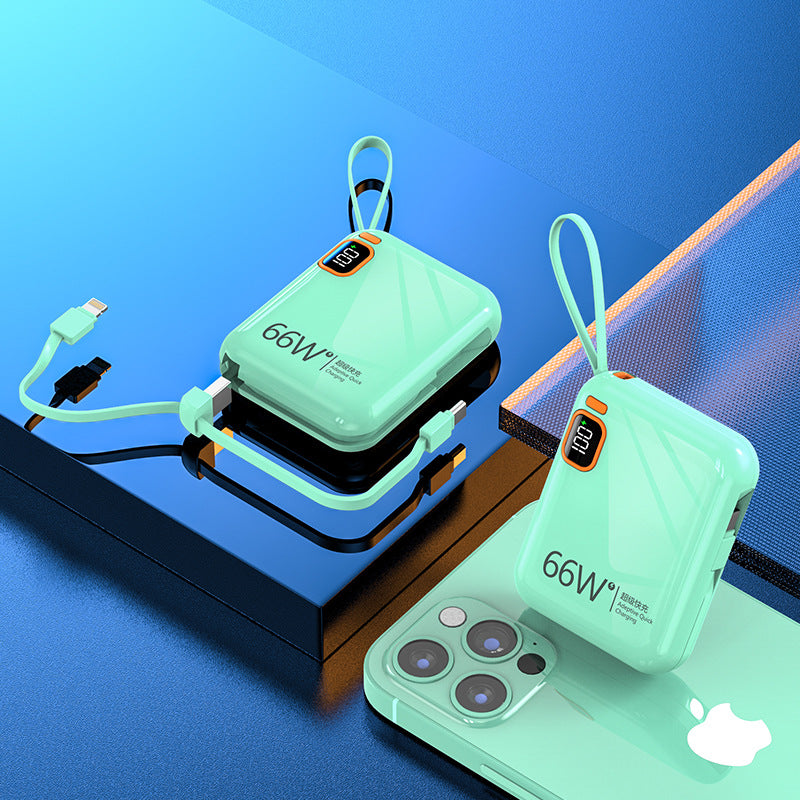 Miesten Powerbank Tehokas Kannettava Virtalähde Matkalle 66W 0