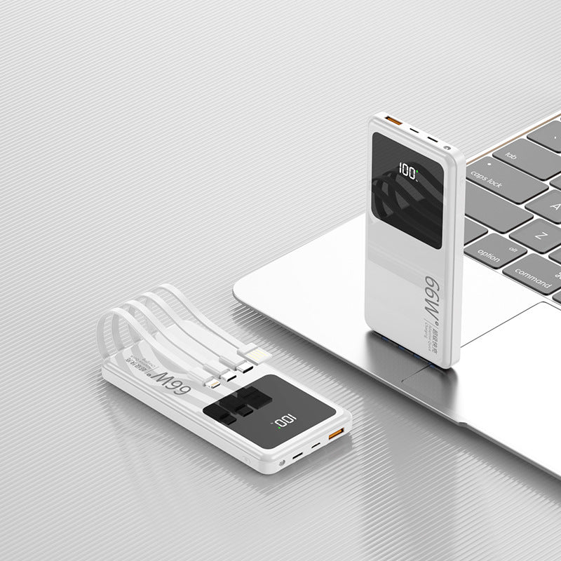 Miesten Powerbank Tehokas Kannettava Virtalähde Matkalle 66W 6