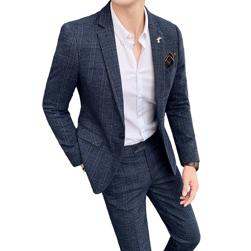 Miesten Puku Kahden Osan Tähtikuvioinen Tyylikäs 0