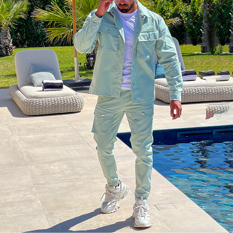 Miesten Puku Moderni Cargo Muotoilu 5