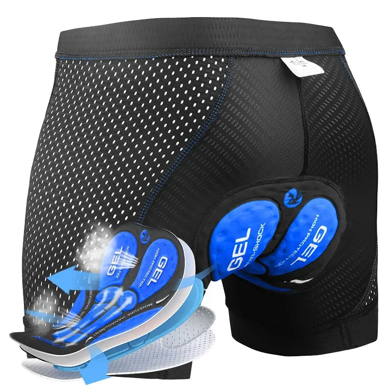 Miesten Pyöräilyshortsit 5D Pehmustetut Hengittävät Polyesteri Spandex 0