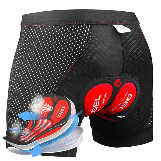 Miesten Pyöräilyshortsit 5D Pehmustetut Hengittävät Polyesteri Spandex 7