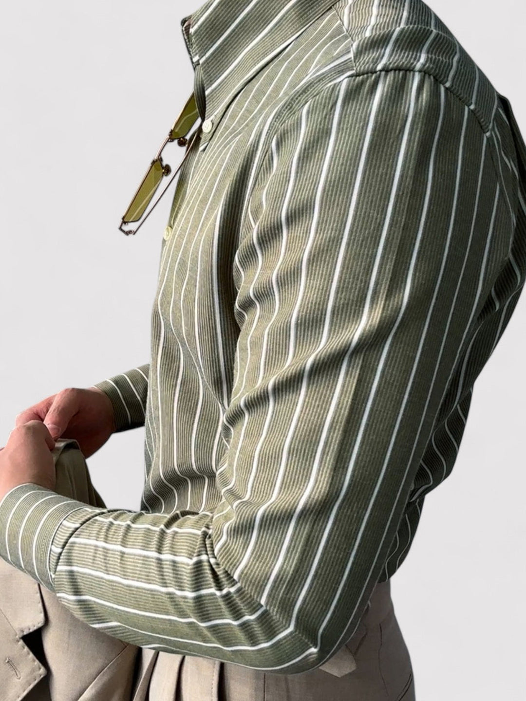 Miesten Raidallinen Paita Ohut Istuvuus 2