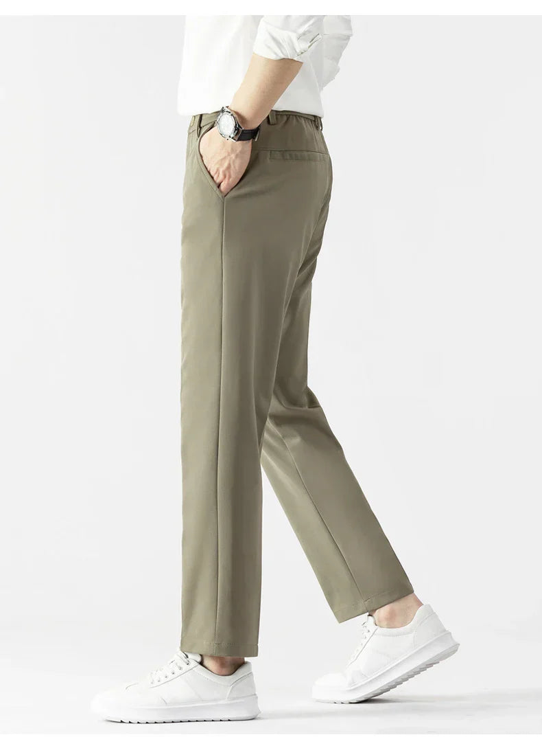 Miesten Slim Fit Housut Kevyt Kangas Muotoiltu Leikkaus 4