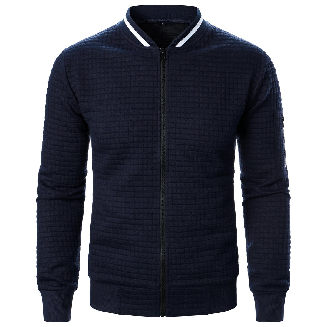 Miesten Stand Collar Vetoketjullinen Takki 7