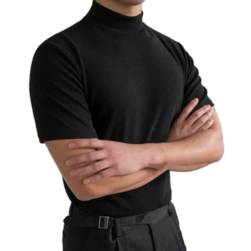 Miesten T-paita Korkealla Kauluksella 0