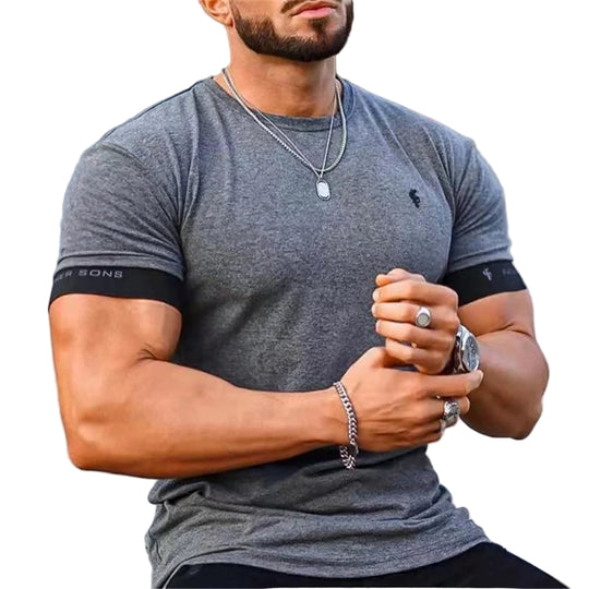 Miesten T-paita Lyhyillä Hihoilla Urheilullisella Leikkauksella 0