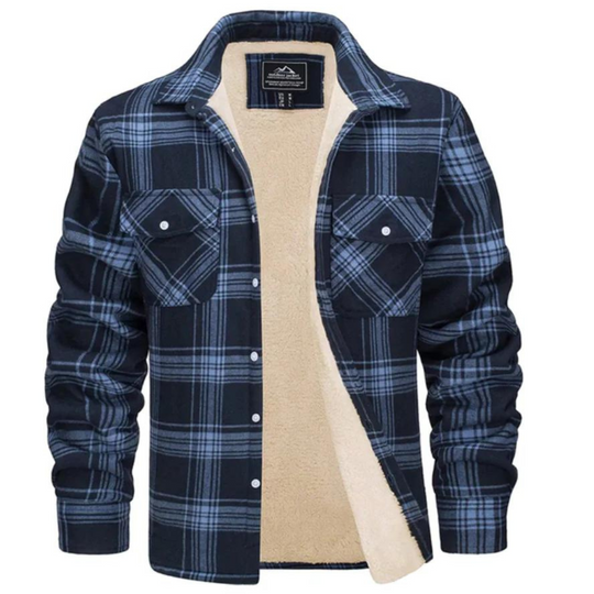 Miesten Takki Fleece-vuorattu Ruudullinen Ulkoilutakki 6