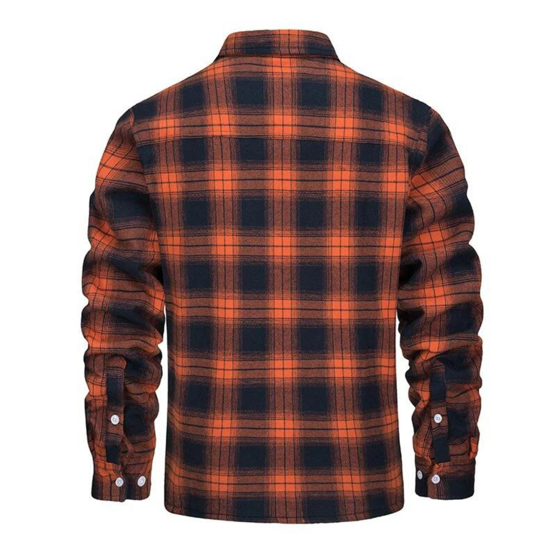 Miesten Takki Fleece-vuorattu Ruudullinen Ulkoilutakki 8