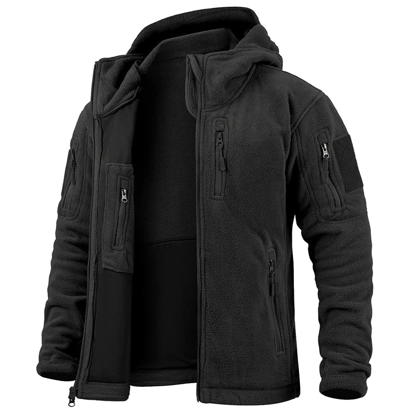 Miesten Takki Fleece Huppari Monilla Taskuilla 1