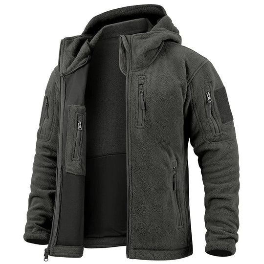 Miesten Takki Fleece Huppari Monilla Taskuilla 2