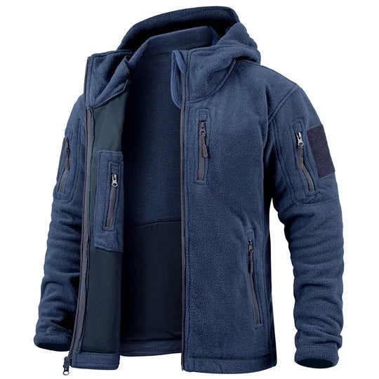 Miesten Takki Fleece Huppari Monilla Taskuilla 4