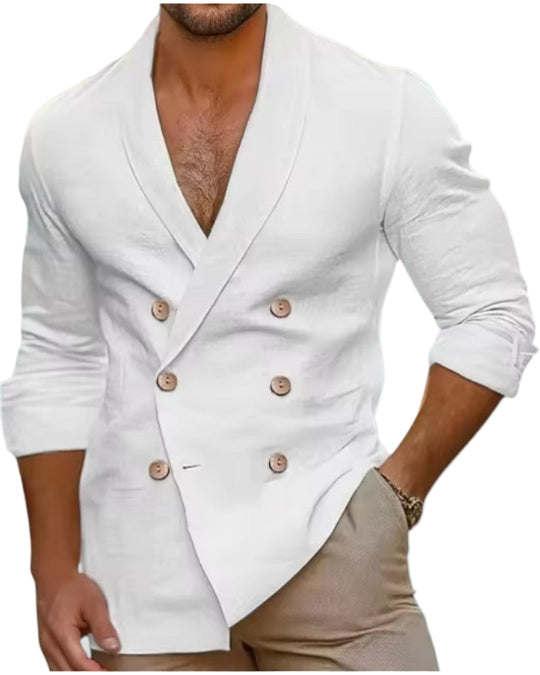 Miesten Takki Kaksirivinen V-Pääntiellä 0