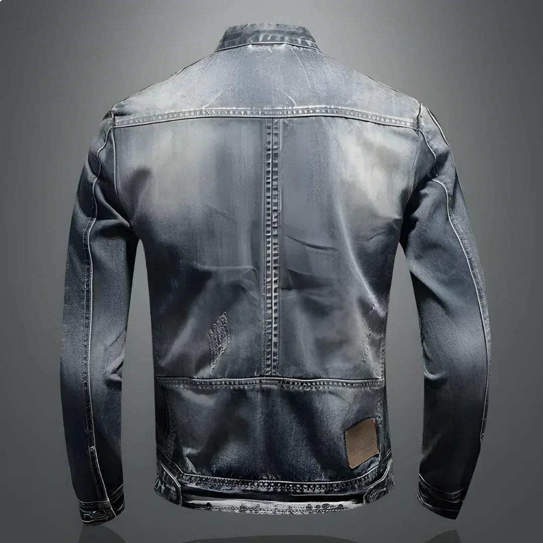 Miesten Talvinen Denim-takki Modernilla Muotoilulla 1