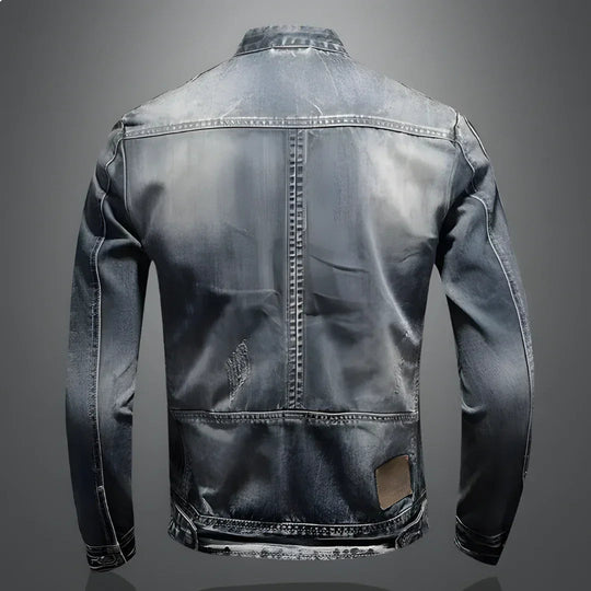 Miesten Talvinen Denim-takki Modernilla Muotoilulla 1
