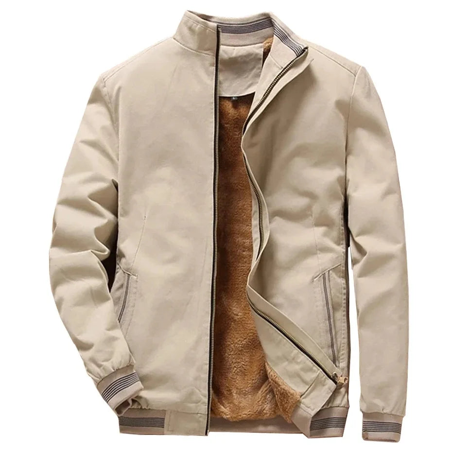 Miesten Talvitakki Aviator Fleecevuorella Moderni Design 0