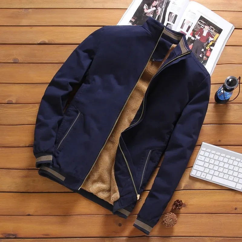 Miesten Talvitakki Aviator Fleecevuorella Moderni Design 2