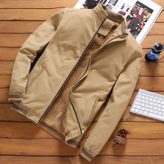 Miesten Talvitakki Aviator Fleecevuorella Moderni Design 3