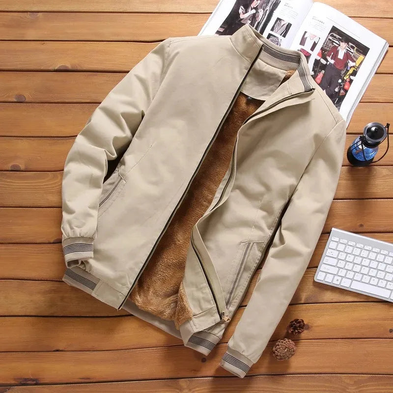 Miesten Talvitakki Aviator Fleecevuorella Moderni Design 4