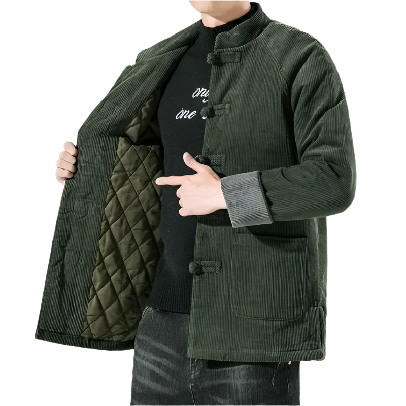 Miesten Talvitakki Corduroy 100% Puuvilla Mukavat Taskut 0