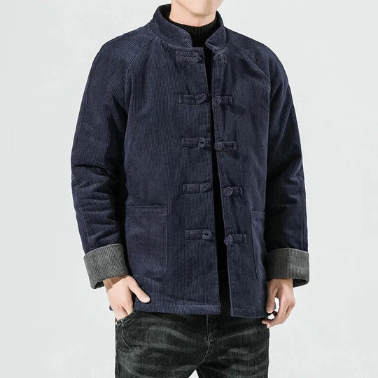 Miesten Talvitakki Corduroy 100% Puuvilla Mukavat Taskut 3