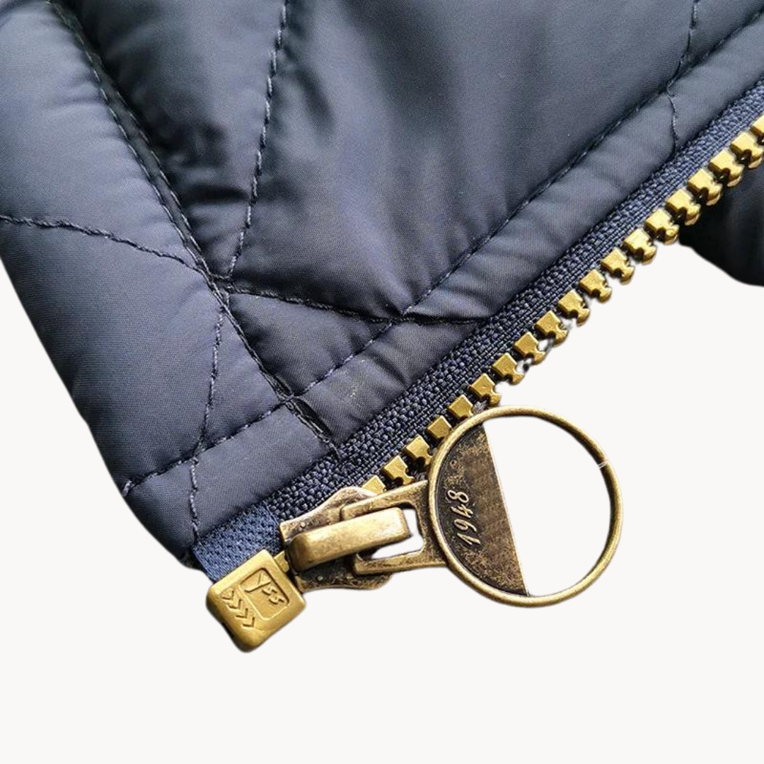 Miesten Talvitakki Modernilla Tikatuilla Yksityiskohdilla 5