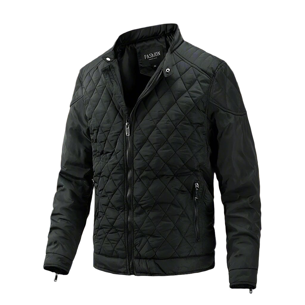 Miesten Talvitakki Vuorattu Slim Fit Korkealla Kauluksella 0